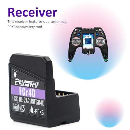 Flysky FGr4D Receiver Built-in Dual-Antenna PWM/PPM/i-BUS2/S.Bus/i-Bus Output Receiver for All AFHDS 3 Transmitter
