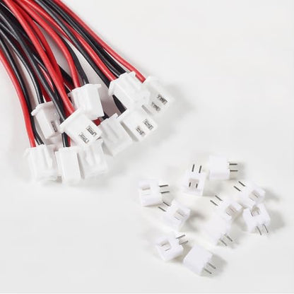 Alinan 20pcs JST-XH2.54mm 2 Pin Connector Kit, Included 10pcs Mini 2 Pin 26AWG Female Connector Plug with 200mm Cable Wire and 10pcs Micro 2Pin Male Connector Plug - color: 2Pin 26AWG 200mm Cable