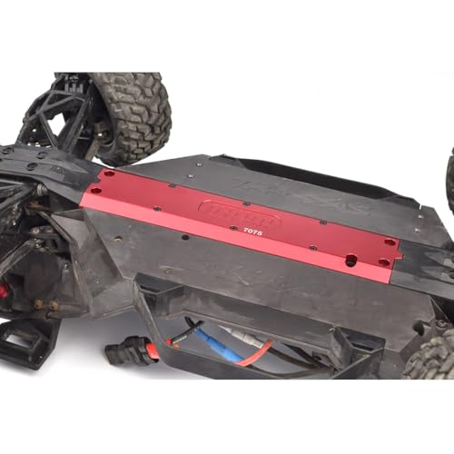 GPM High End 7075 Alloy Center Skidplate for Traxxas 1/8 6S Maxx Slash (Red) - color: Red