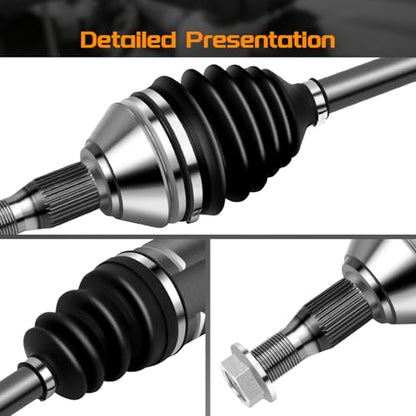 Front CV Axle Shaft Assembly Compatible with Chevy Impala 2000-2011, Monte Carlo Venture, Buick Century 1997-2005, LaCrosse Allure Regal, Pontiac Grand Prix Montana, 60-1250 60-1255
