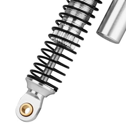 Aluminium 53mm/59mm/66mm/78mm Shocks- Long Threaded Shock Absorber Oil Damper for TRX4M 1/18 RC Crawler Upgrades (silver, 53mm)