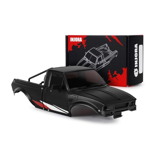 INJORA IR60 Pickup Hard Body Shell for 1/18 TRX4M Defender Bronco (Black) - color: Black