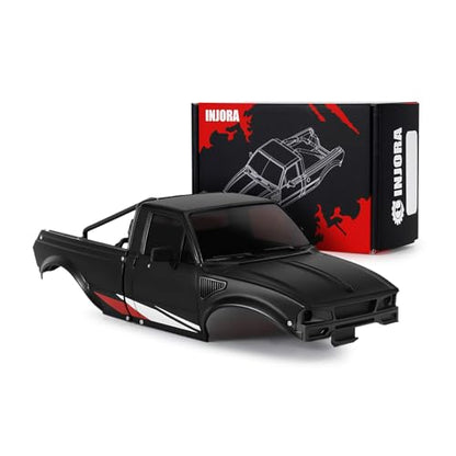 INJORA IR60 Pickup Hard Body Shell for 1/18 TRX4M Defender Bronco (Black) - color: Black