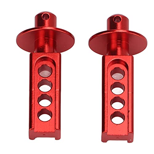 plplaaoo Aluminum RC Car Body Post 2Pcs Shell Holder Mounts for Mini E Revo Slash 1:16 Scale RC Upgrade Parts Accessories Blue (Red) - color: Red
