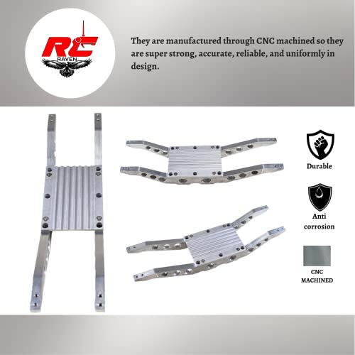 Machined Finished Aluminum Bottom Braces Including Center Skid for E-Maxx 3903 or 3908