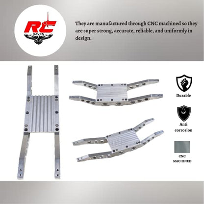 Machined Finished Aluminum Bottom Braces Including Center Skid for E-Maxx 3903 or 3908