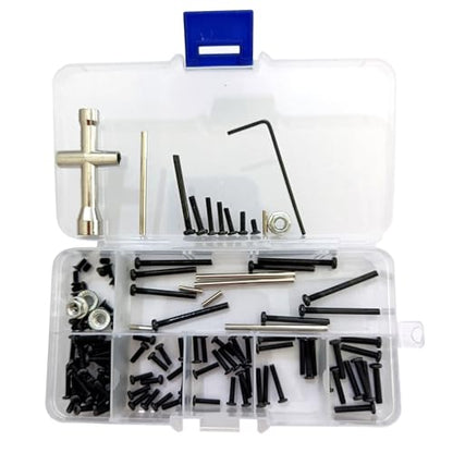 RC Car Screw Box Kit Repair Tool Accessory Screws Assortment Set Hardware Fasteners Compatible with Hyper Go H16BM H16DR H16 MJX 16207 16208 16209 16210 1/16 Scale RC Upgrade Parts