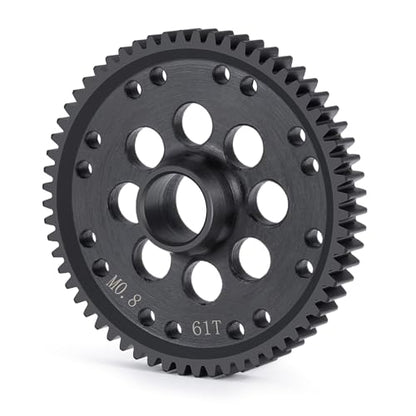 LSG 0.8 Mod 61T Spur Gear for for Arrma 1/10 Gorgon 4x2 Mega 550 Brushed | Hardened Steel Main Gear, RTR-ARA3230ST1 RC Car Upgrade Part, 0.8M 61T Spur Gears