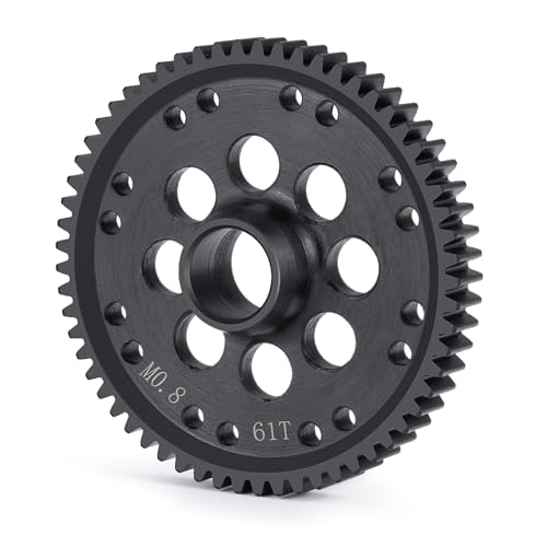 LSG 0.8 Mod 61T Spur Gear for for Arrma 1/10 Gorgon 4x2 Mega 550 Brushed | Hardened Steel Main Gear, RTR-ARA3230ST1 RC Car Upgrade Part, 0.8M 61T Spur Gears