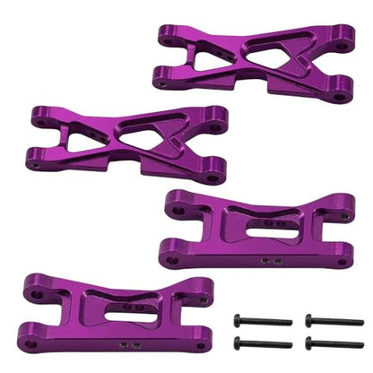 Front Rear Suspension Arms Set Meta Aluminum for Losi Micro b Upgrades Parts 1/24 Accessories Rc Car 2WD Buggy RTR LOS00007 Rep(Purple) - color: Purple