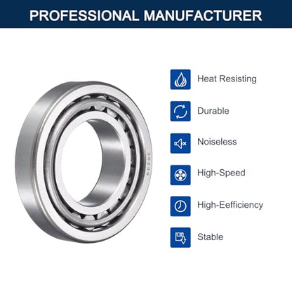 2 Pack 30209 Tapered Roller Bearing Cone and Cup Set | 45mm Bore 85mm OD 21mm Cup Width, Chrome Steel Wheel Bearings, ABEC-3 - size: 30209