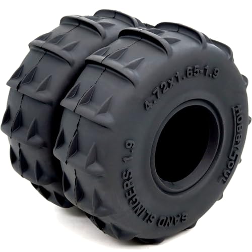 120mm Tall RC Sand Slingers 1.9 Tires 4-Pack for 1/10 TRX4 SCX10 | off-road tires with foam insert, designed for sand and snow terrain, replacement upgrade for 1/10 RC crawler trucks - style: 120mm Tall - 1.9 Sand Slingers tires