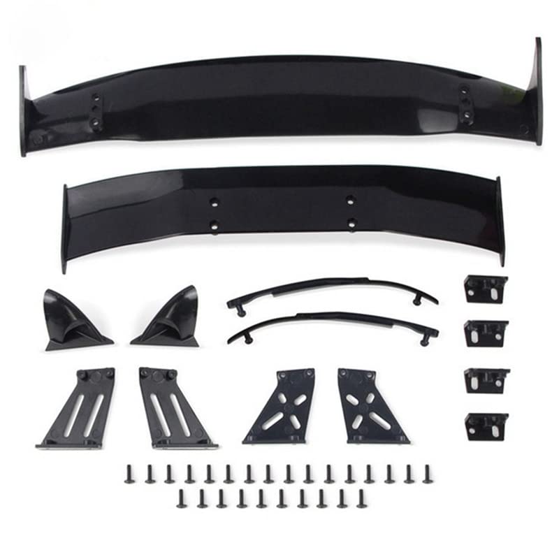 Rear Tail Wing Body Spoiler Wing Body Spoiler 1/10 RC Racing Drift Car 2 Kinds 1:10 Universal Parts Accessories - (Color: Black)