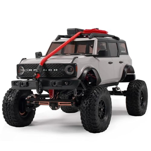 2pcs 280mm Elastic Strap Escape Rope Kinetic Winch Strap with Rescue Trailer Hook for 1/18 1/24 RC Crawler Car TRX4M High Trail SCX24 FCX24 (Red 2) - color: Red 2