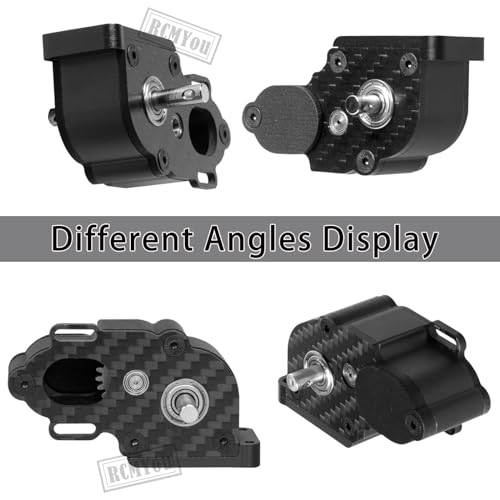 Aluminum LCG Transmission Gearboxes Upgrades Part for SCX10 SCX10 II 90046 90047,RC Crawler Car Alloy Transmission Gearbox Hop Ups,Black - color: Black - Scx10