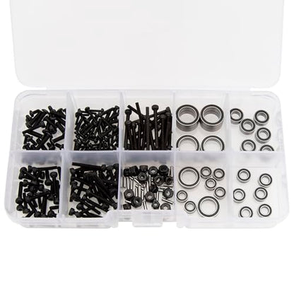 MEUS RACING Ascent 18 Bushings Bearings Screws 236pcs Kit for Redcat Ascent-18 1/18 RC Crawler Upgrade Parts