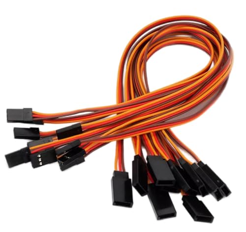 10pcs 300mm 11.8in Servo Extension Lead Wire Cable 26AWG Universal JR Spektrum Futaba