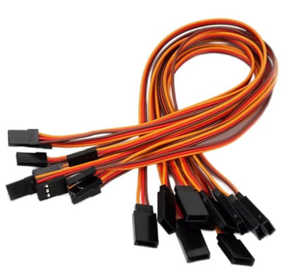10pcs 300mm 11.8in Servo Extension Lead Wire Cable 26AWG Universal JR Spektrum Futaba