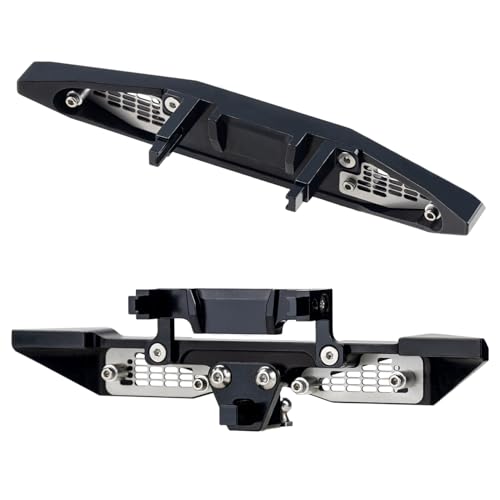 Aluminum Front and Rear Bumpers Set for TRX4M Bronco 1/18 RC Crawler Car Upgrade Parts - color: Black