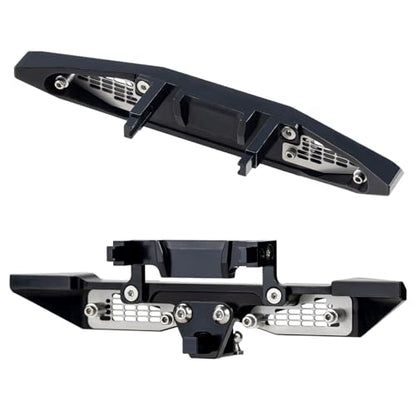Aluminum Front and Rear Bumpers Set for TRX4M Bronco 1/18 RC Crawler Car Upgrade Parts - color: Black