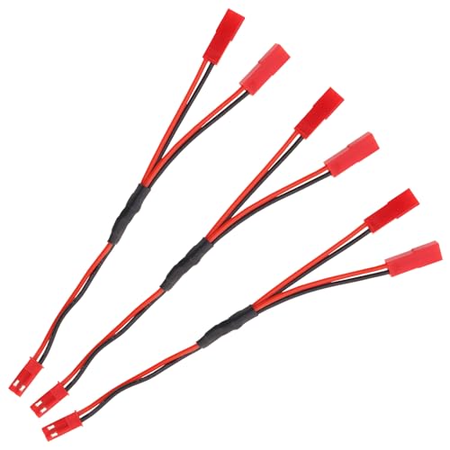 9Pcs 22AWG JST Plug Splitter Cable Male Female Y Harness Wire Fit for Traxxas TRX-4 RC Car Crawler Truck Cooling Fan ESC Battery Motor, Male to 2 Female, Female to 2 Female, Female to 2 Male Y Harness