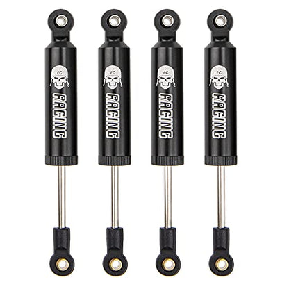 4Pcs Shock Absorber Damper Internal Spring 90mm Aluminum Alloy Shocks Compatible with Axial SCX10 90046 HSP HPI Traxxas TRX4 Redcat 1/10 RC Crawler Car (Black) - color: Black