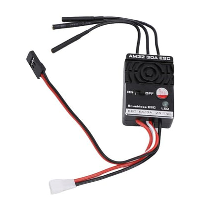 Drfeify 2204 2400KV Brushless Outrunner Motor with Transmission and 30A Brushless ESC Mount Combo Kit for SCX24 Axial 1/24 Remote Control Crawler Truck Car