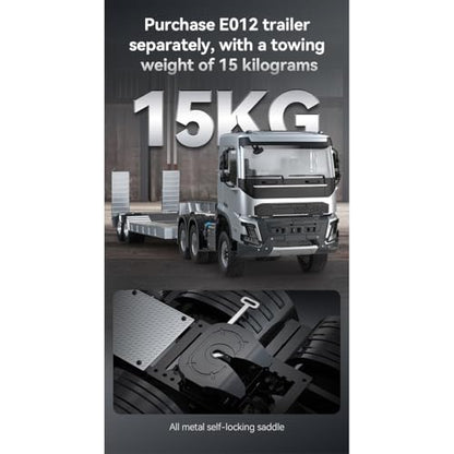 1/14 6x4 RC Heavy-Duty Cargo Tractor Truck, 2.4G Full-Proportional 2.5KM/H RWD RC Semi Truck with Lights, Remote Control Semi-Trailer Truck RC Construction Vehicle Gift -RTR - style: 1/14 6x4 RC TractorTruck