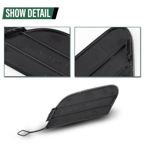 LQI Rear Bumper Tow Hook Cover Cap Primed Black | Fit Benz W222 S-Class S400 S450 S500 S550 S550e S560 S600 2014-2019, Not Fit Cars With AMG/Sport Package 2228850424 - size: Rear | Fit Benz W222 S-Class 2014-2019