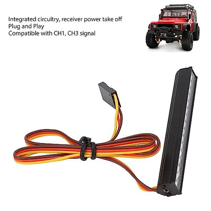 RC Bar Roof LED Lamp Kit, 16 LED RGB RC Light Bar Spotlight Headlights 8 Lighting Effects Roof Lights RC Light Upgrade Parts 1/18 RC Crawler Car Upgrade Parts for Traxxas