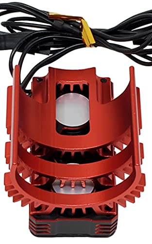 NHX RC 1/8 Twin Cyclone Alum HV Cooling Fans w/Cover 28000RPM Motor Heatsink Red