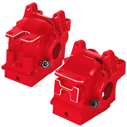 RC Aluminum Transmission Gearbox Case & 37T Diff Gear Upgrades Part for 1/10 Slash/Rustler/Stampede/Jato 4X4 4WD VXL/XO-1,Replace #6880#6881,Red - color: Red-(rc Upgrades Part）