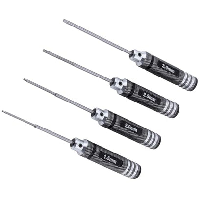 Hex Screw Driver Set 1.5mm 2.0mm 2.5mm 3.0mm Allen Wrench Keys Screwdriver RC Repair Tools Kit for Traxxas RC Car Drone Multi-Axis Helicopter Arrma Axial Losi Redcat Racing - color: 5pcs Kit