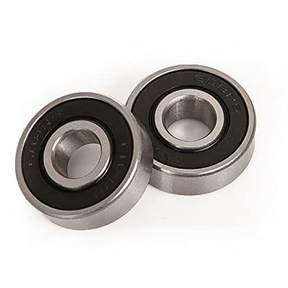 10 PCS 608-2RS Double Black Rubber Sealed Deep Groove Ball Bearings 8x22x7mm, Deep Groove Ball Bearing ABCE-3 Pre-Lubricated, Chromium Bearing Steel (608-2RS-BK, 10) - size: 608-2RS-Black