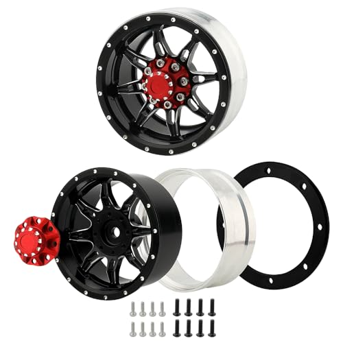 1.9 inch Metal Beadlock Wheel Rims Hubs for Axial SCX10 I II III 90046 SCX10 PRO Capra TRX4 RC4WD D90 1/10 RC Rock Crawler Upgrade Part