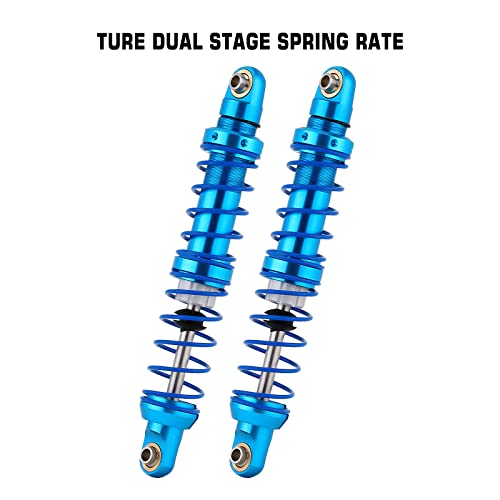 INJORA RC Shock Absorber Oil Adjustable Damper Set with Springs for 1/10 RC Truck Crawler Axial SCX10 TRX4 D90 (90mm) - size: 90mm