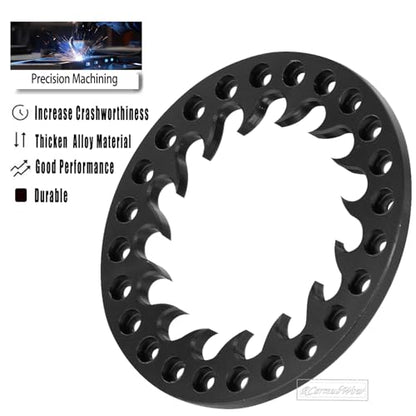 RC Metal 1.9 Beadlock Wheels Replacement Ring for 1/10 Crawler RC Car TRX4 SCX10 90046 90047,Alloy 1.9" Beadlock Rims Replacement Ring,4pcs,Black - color: Black(4pcs)