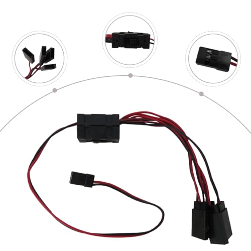 Upgraded 4-way LED Light On/off Controller Switch Y Cable for 1/10 TRX-4 SCX10 RC Crawler