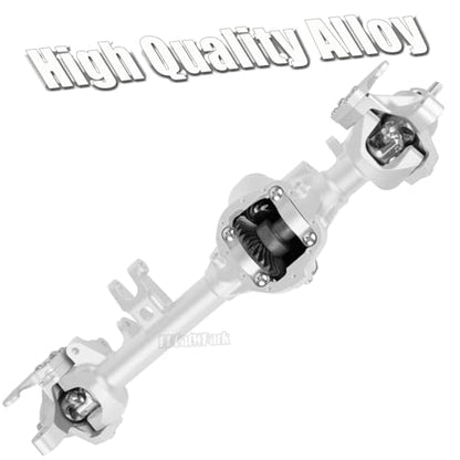RC Front Rear Axles Upgrades Part for 1/10 SCX10 SCX10 II 90046 90047,Aluminum Alloy Front Rear Axle Hops Up,Silver - color: Silver/Red - (Axles)