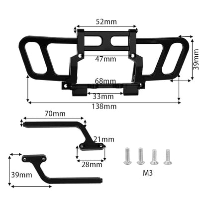 Aluminum Alloy Front Bumper Bull Bar for Axial Wraith 1/10 RC Crawler Accessories Kit Upgrade Parts