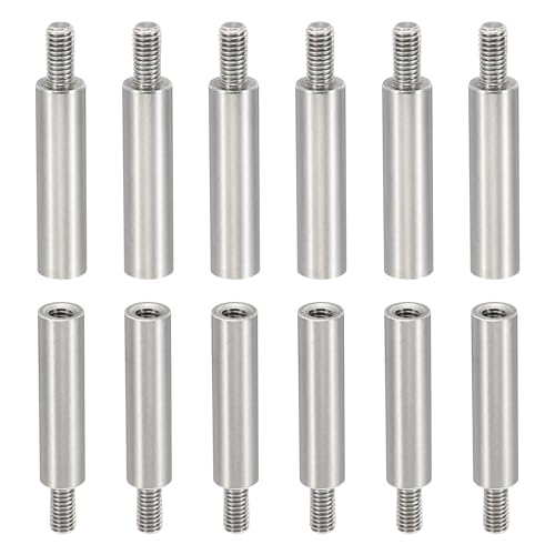 PATIKIL 24pcs M3 Standoffs, M3 20+6mm Spacer Standoffs Steel Threaded Standoffs Screws Kit 3mm ID 5mm OD Metric Male Female Thread Adapters for Circuit Board PCB RC Drones Motherboard - size: 20+6mm L