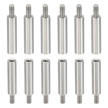 PATIKIL 24pcs M3 Standoffs, M3 22+6mm Spacer Standoffs Steel Threaded Standoffs Screws Kit 3mm ID 5mm OD Metric Male Female Thread Adapters for Circuit Board PCB RC Drones Motherboard - size: 22+6mm L