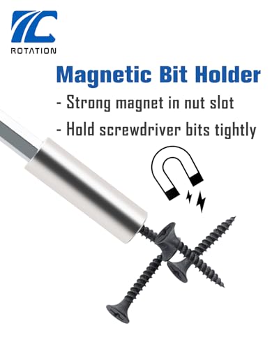 1/4" Magnetic Nut Driver, with Non-slip Handle & Strong Magnet Tip | Nut Driver, Non-slip Handle, Strong Magnet Tip, 197mm/7.7 inch - style: 1pc