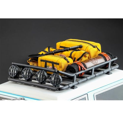 RC Off-Road Car Replica Kit Simulated Roof Travel Bag Scale Decorative Luggage Compatible with 1/10, 1/16, 1/18 Scale Models SCX10, TRX4, TRX4M, WPL Series (Green) - color: Green