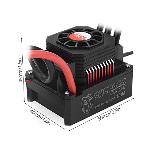 GoolRC 150A Brushless ESC Waterproof Electric Speed Controller for 1/8 RC Truck Off-Road Car