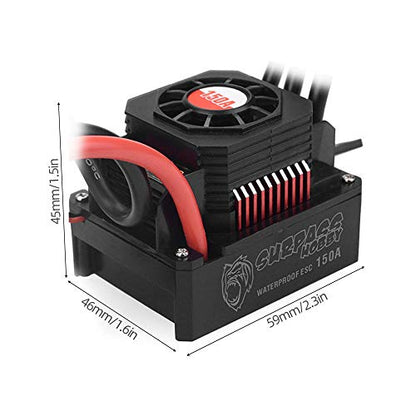 GoolRC 150A Brushless ESC Waterproof Electric Speed Controller for 1/8 RC Truck Off-Road Car