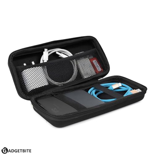 Portable Electronic Accessories Organizer - Travel-Friendly Pouch For Vlogging Camera, Usb Cables, Power Banks, Adapters, Hard Disks, And More (Black) - style: Modern