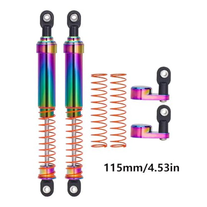 RC Models Parts For LCG Cheater Rigs For SCX10 For TRX4 For Capra VS4-10 1/10 RC Crawler 2Pcs Aluminum Big Bore Shocks Oil Damper With Offset Shock Cap(115mm) - size: 115mm