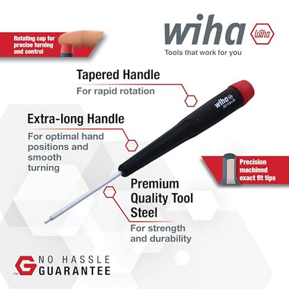 Wiha 26390 Screwdriver Set, Hex Metric With Precision Handle, .7 - 3.0mm, 7 Piece, original version, one size | .7-3.0mm, Original Version, One Size