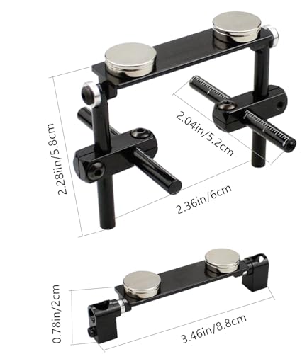 Magnetic Body Post Kit for 1/10 RC Cars - Stealth Invisible Body Mount Column Set Compatible with HSP 94123, Sakura D3, Tamiya TT-01/TT-02, XIS, Himoto, HPI - Aluminum Alloy (Black)